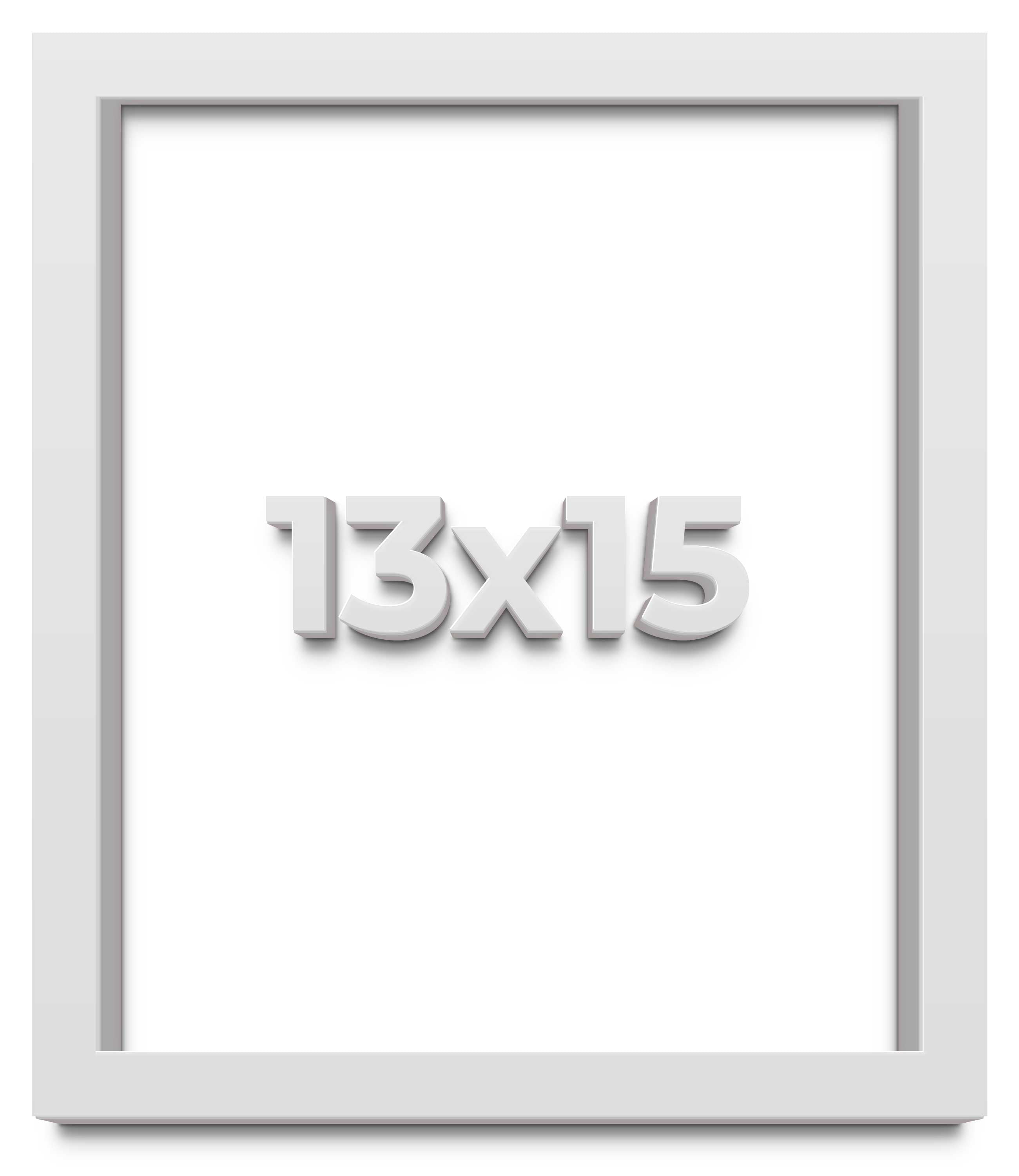 13x15 Shadow Box High Gloss White Display Frame | 1.625 Inches Deep | 1 ...