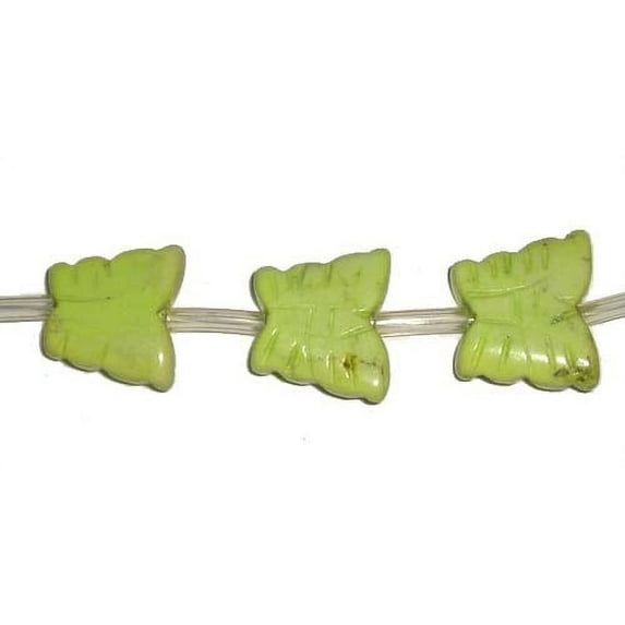 13x15mm 22 Beads Apple Green Turquoise Carved Butterfly Beads Genuine Gemstone Natural Jewelry Making