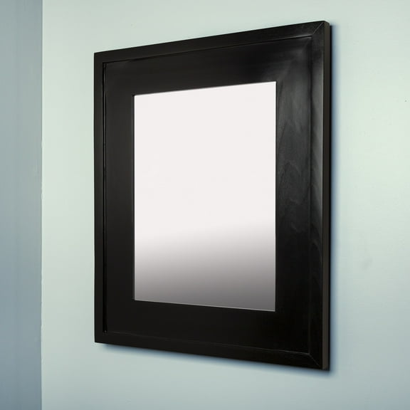 13x16 Black Mirrored Medicine Cabinet by Fox Hollow Furnishings
