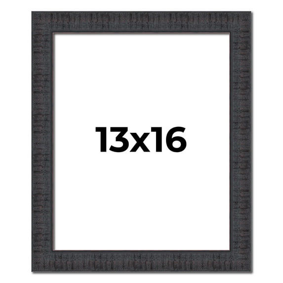 13x16 Frame Brown Rustic Solid Wood Picture Frame 1.5 Inches Wide | Interior Frame Depth 0.5 Inches