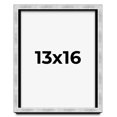 thumbnail image 1 of 13x16 Frame Brushed Silver Solid Wood Picture Frame | 0.75 Inch Moulding Width | Rabbet Depth 0.75, 1 of 5