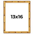 thumbnail image 1 of 13x16 Frame Gold Bamboo Solid Wood Picture Frame | 1 Inch Moulding Width | Interior Frame Depth, 1 of 8