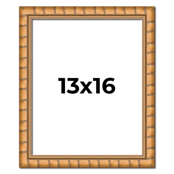 13x16 Frame Gold Real Wood Picture Frame Width 1.5 inches | Interior Frame Depth 0.5 inches |