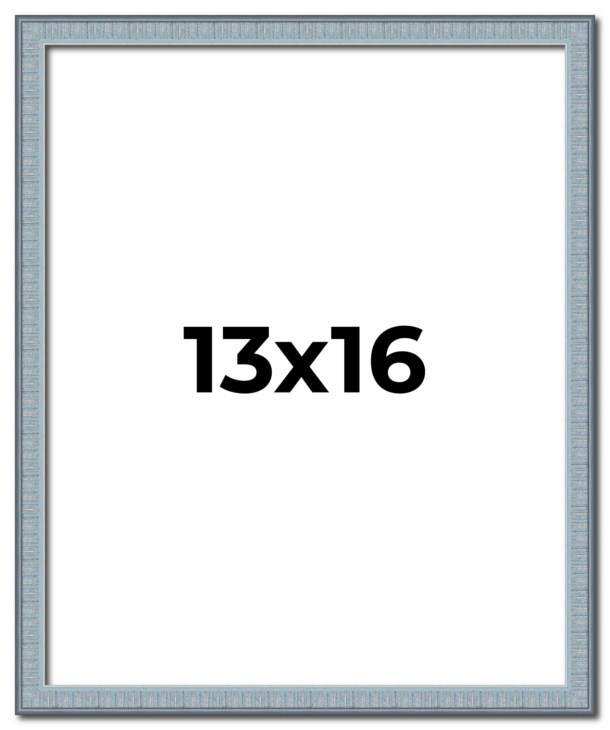 13x16 Frame Rustic Sky Blue Solid Wood Picture Frame | 0.75 Inch ...