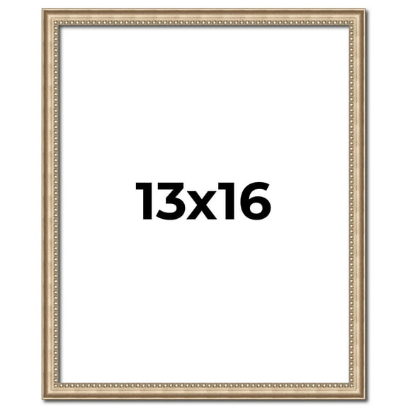 13x16 Frame Silver Real Wood Picture Frame Width 0.75 Inches | Interior Frame Depth 0.5 Inches |