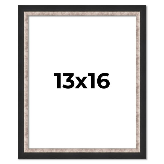 13x16 Frame Silver Real Wood Picture Frame Width 1.25 Inches | Interior Frame Depth 0.75 Inches |