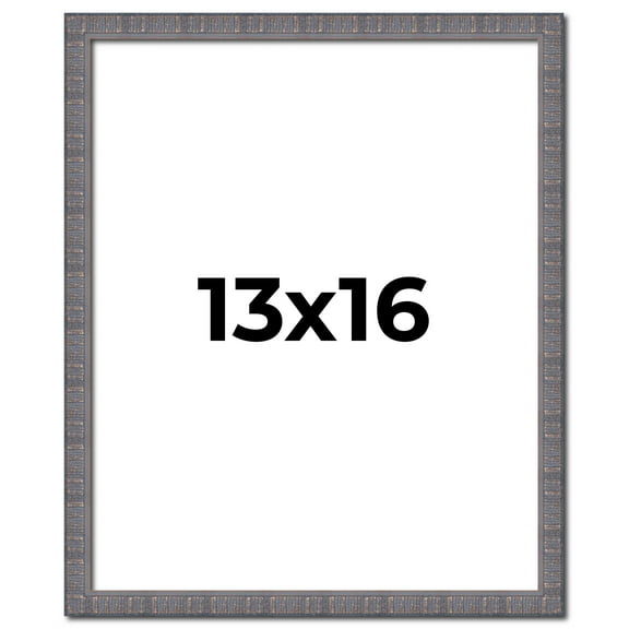 13x16 Frame Slate Blue Distressed Rustic Solid Wood Picture Frame | 0.75 Inch Moulding Width |