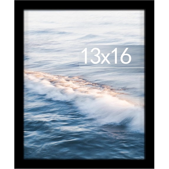 13x16 Picture Frame, Classic Black Poster Frame for Horizontal or ...