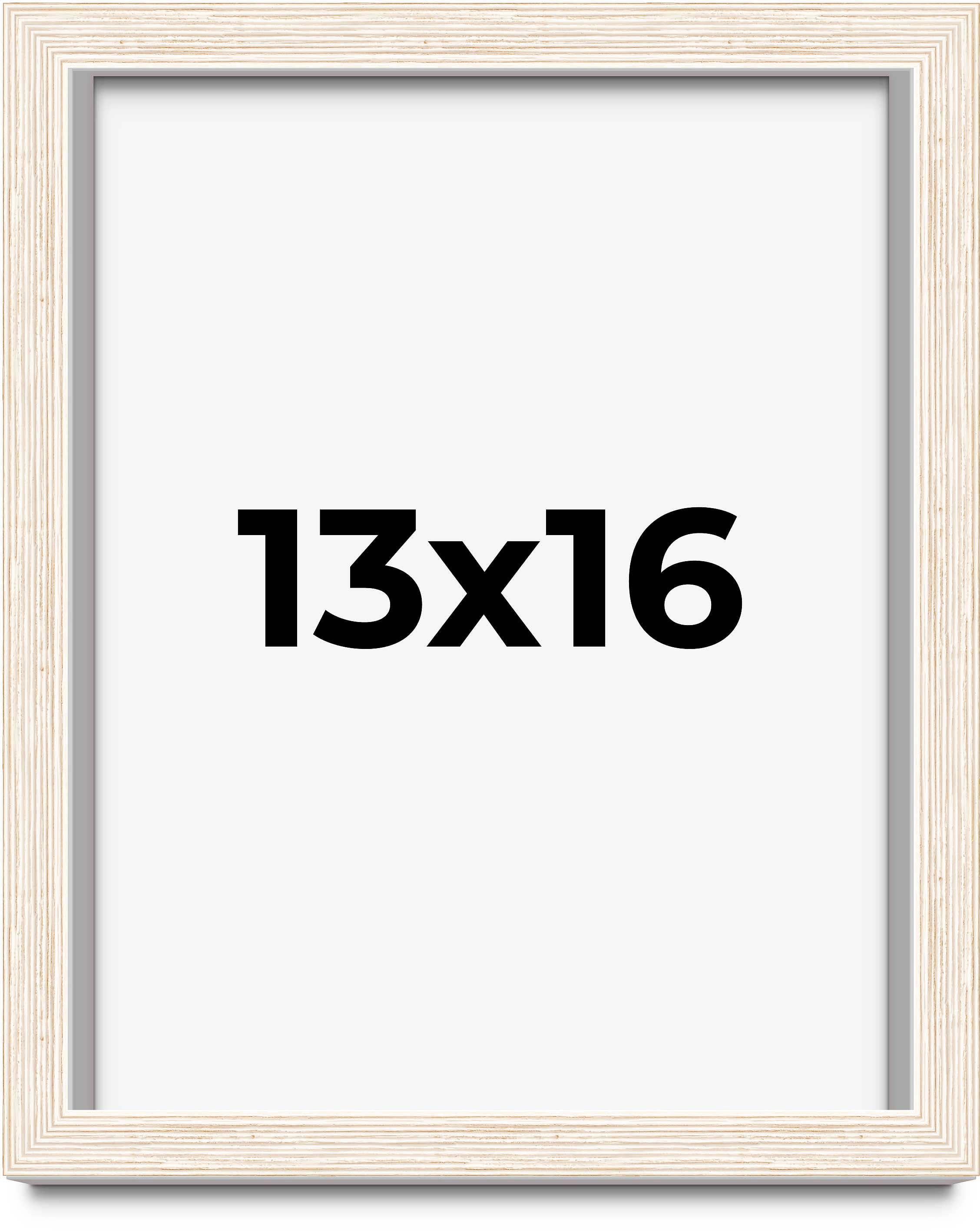 13x16 Shadow Box Frame White | 1.125 Inches Deep Real Wood Rustic ...