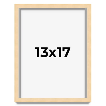 13x17 Frame Beige Real Wood Picture Frame Width 0.75 inches | Interior Frame Depth 0.5 inches |