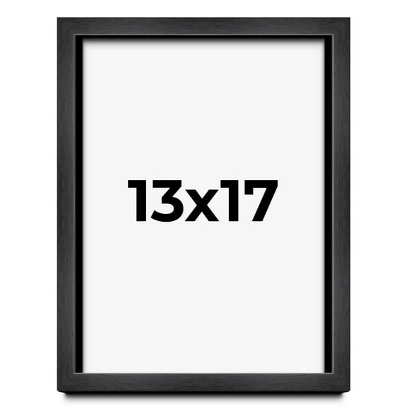 13x17 Frame Black Charcoal Grey Wood Textured Picture Frame | 0.75 Inch Moulding Width | Gunmetal