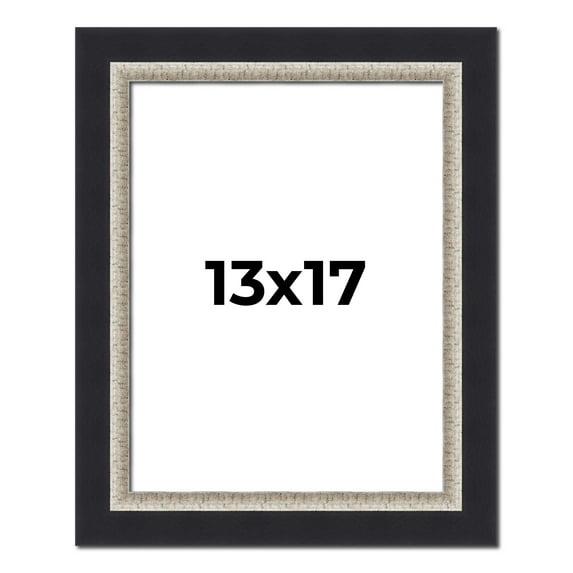 13x17 Frame Black Real Wood Picture Frame Width 2.25 Inches | Interior Frame Depth 0.5 Inches |