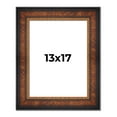 thumbnail image 1 of 13x17 Frame Brown Walnut Gold Ornate Trim Solid Wood Plein Air Picture Frame | 3 Inch Moulding, 1 of 8