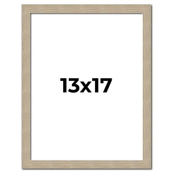 13x17 Frame Grey Solid Wood Picture Frame Width 1 Inches | Interior Frame Depth 0.5 Inches |