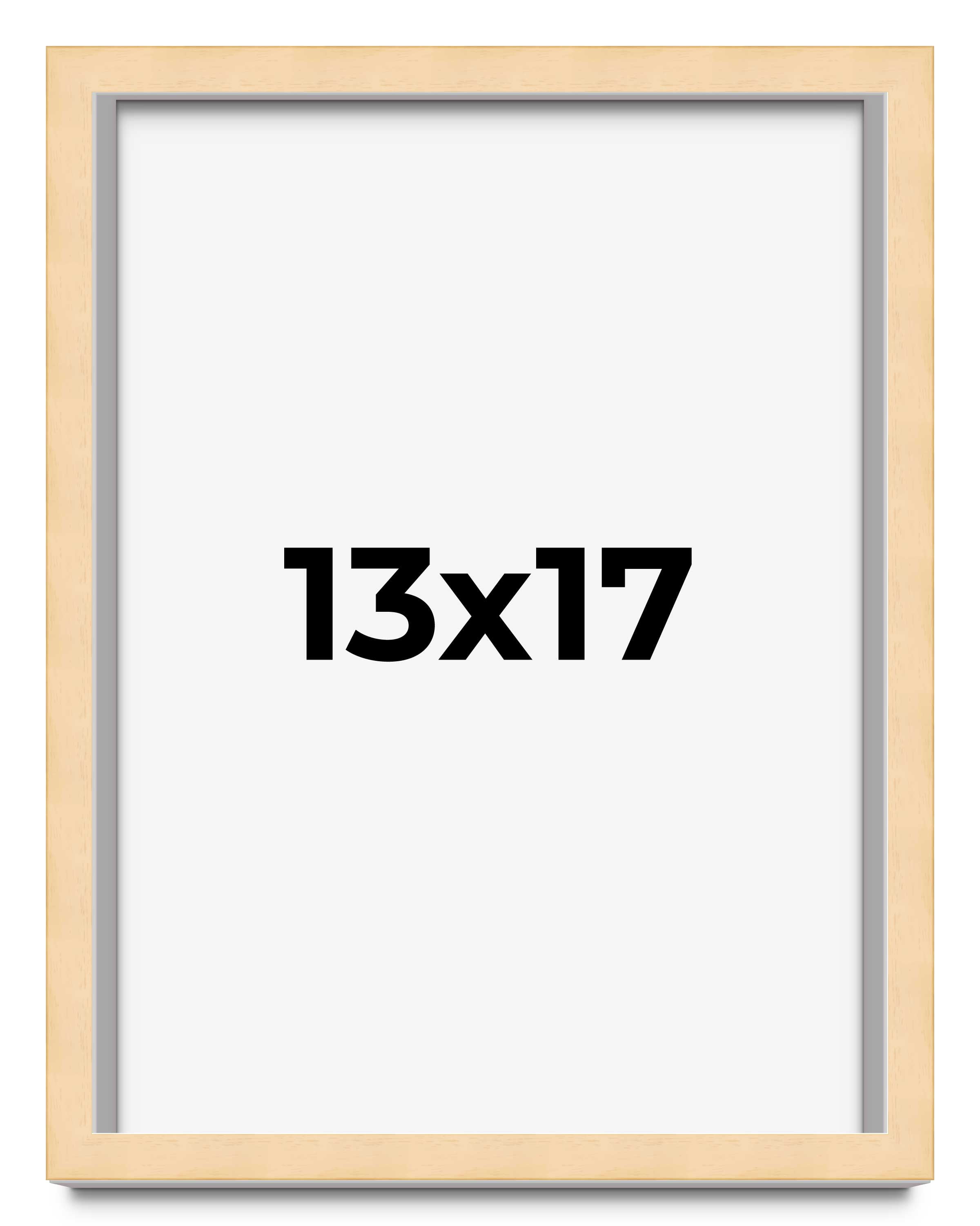 13x17 Frame White Scuffed Rustic Solid Wood Picture Frame | 0.75