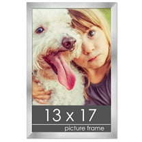 13x17 Silver Wood Picture Frame - UV Acrylic, Foam Board Backing, Hanging Hardware