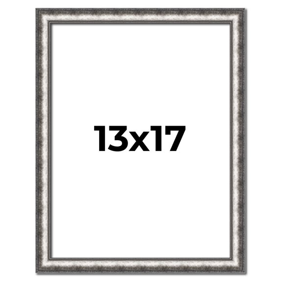 13x17 Frame Silver Real Wood Picture Frame Width 1.125 Inches | Interior Frame Depth 0.5 Inches |