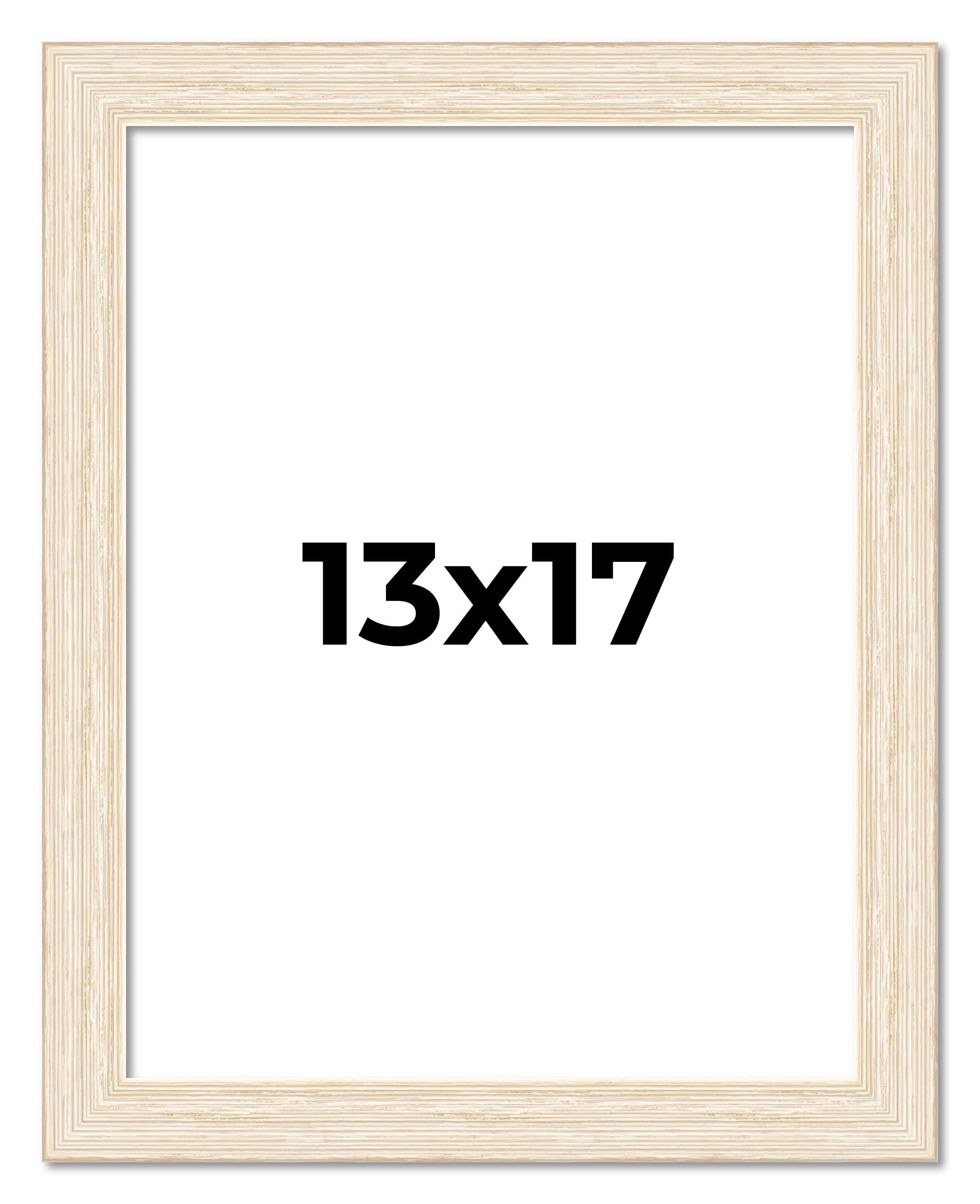 13x17 Frame White Scuffed Rustic Solid Wood Picture Frame | 0.75
