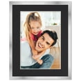 thumbnail image 1 of 13x17 Frame with Mat - Silver 15x19 Frame Wood Made to Display Print or Poster Measuring 13 x 17, 1 of 8