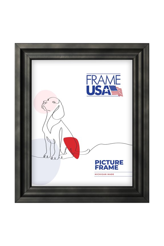 13x17 Picture Frame, Gray Metal Divet Style 2751218, 1.25 Inch MDF with Plexiglass, Wall Display