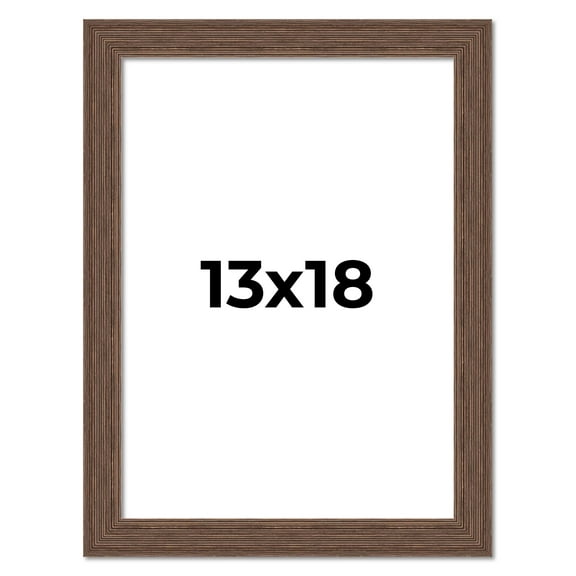 13x18 Frame Brown Distressed Barnwood Picture Frame | Rustic Farmhouse Photo Frame Includes UV