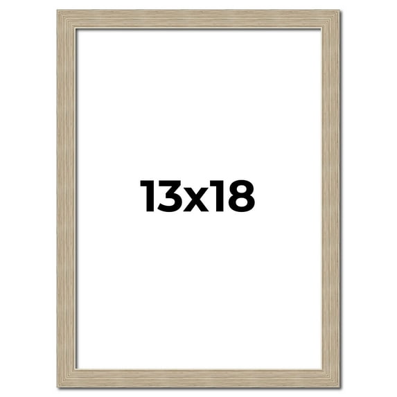 13x18 Frame Grey Solid Wood Picture Frame Width 1 Inches | Interior Frame Depth 0.5 Inches |