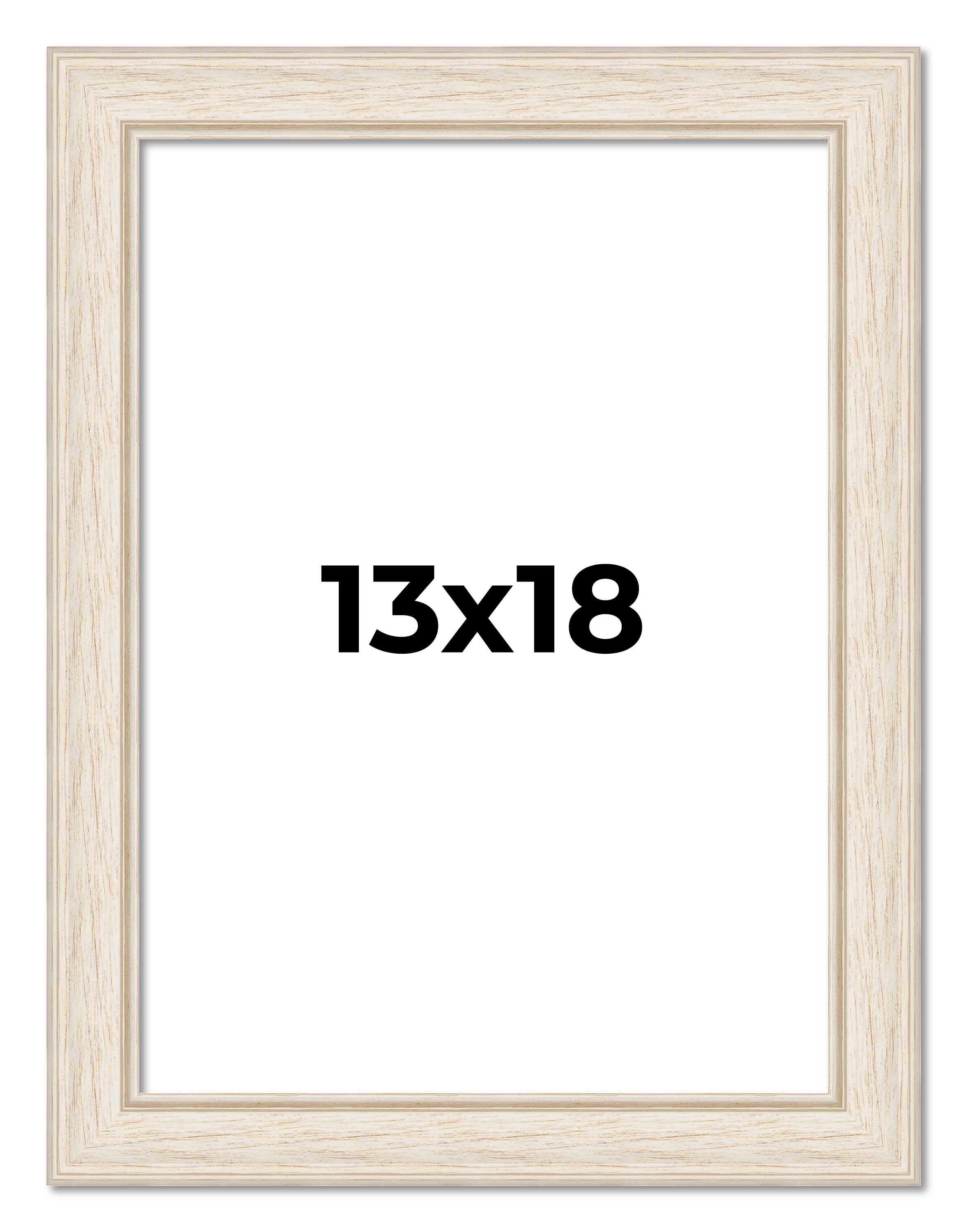 13x18 Frame White Real Wood Picture Frame Width 1.75 inches