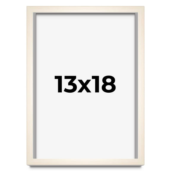 13x18 Frame White Wheat Solid Wood Picture Frame | Moulding Width 0.75 Inches | Interior Depth 0.5