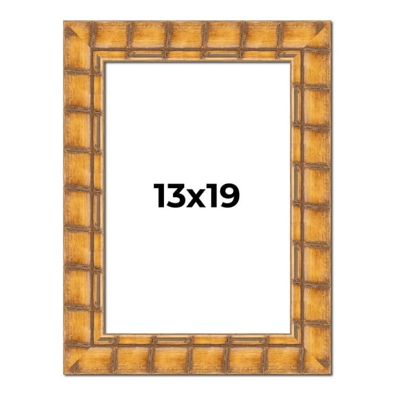 13x19 Frame Beige Real Wood Picture Frame Width 3 inches | Interior Frame Depth 0.5 inches |