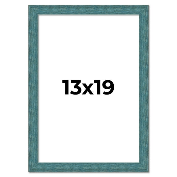 13x19 Frame Blue Rustic Barnwood Solid Wood Picture Frame Width 1.25 Inches | Interior Depth 0.5