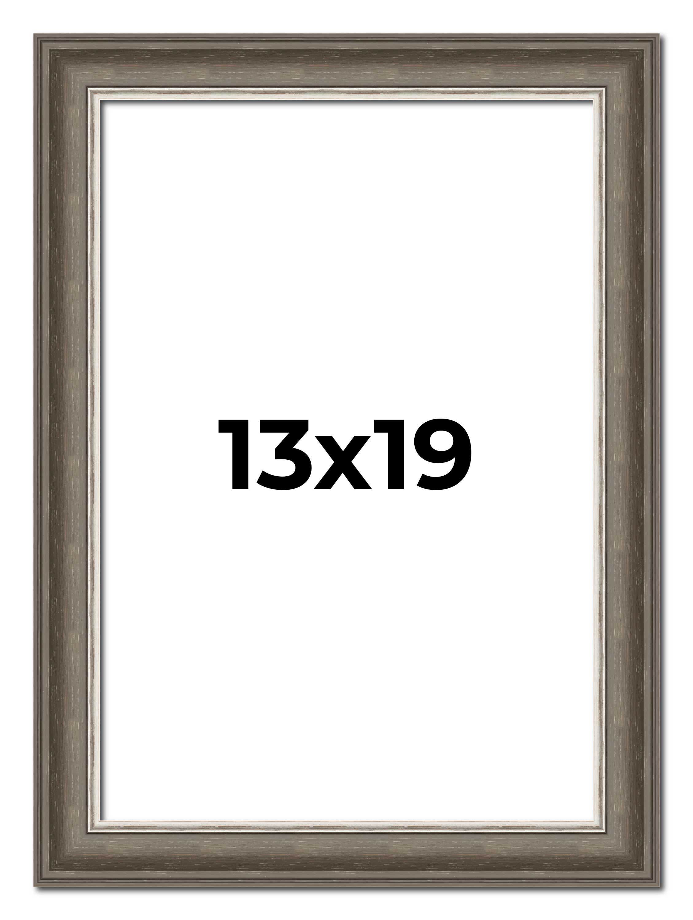 13x19 Frame Brown Solid Wood Picture Frame | 1.75 Inch Moulding Width ...