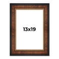 thumbnail image 1 of 13x19 Frame Brown Walnut Gold Ornate Trim Solid Wood Plein Air Picture Frame | 3 Inch Moulding, 1 of 8