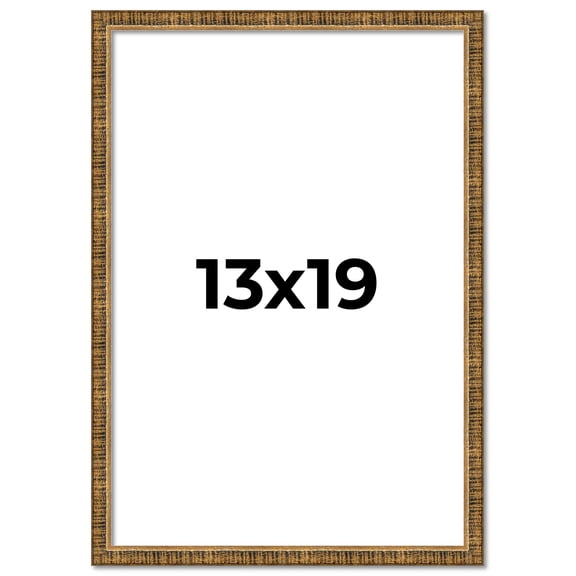 13x19 Frame Gold Picture Frame - Complete Modern Photo Frame Includes UV Acrylic Shatter Guard