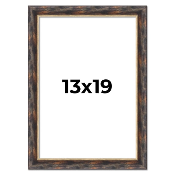 13x19 Frame Gold Real Wood Picture Frame Width 1.5 inches | Interior Frame Depth 0.5 inches |
