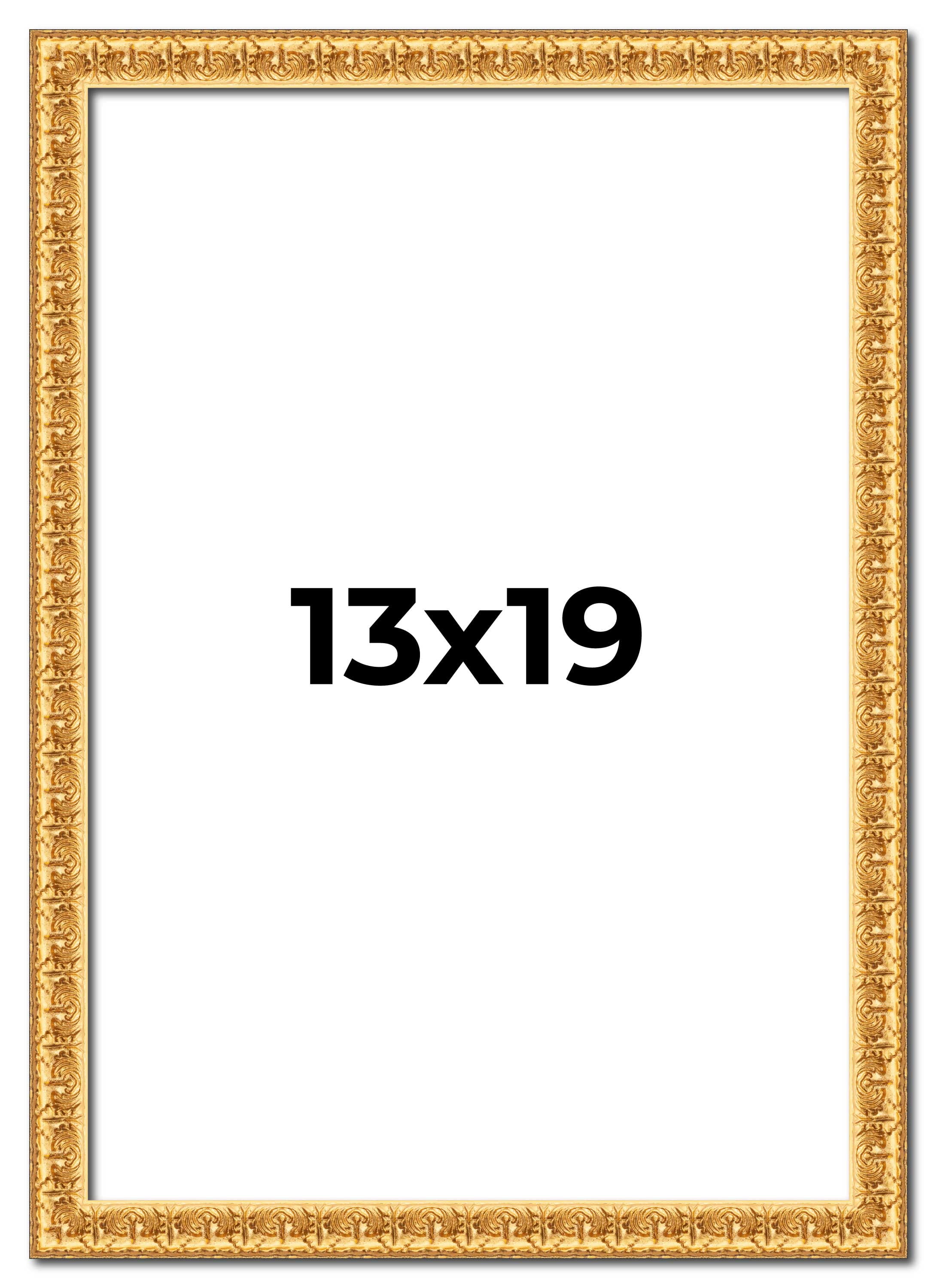 13x19 Frame Gold Real Wood Picture Frame Width 1 inches | Interior ...