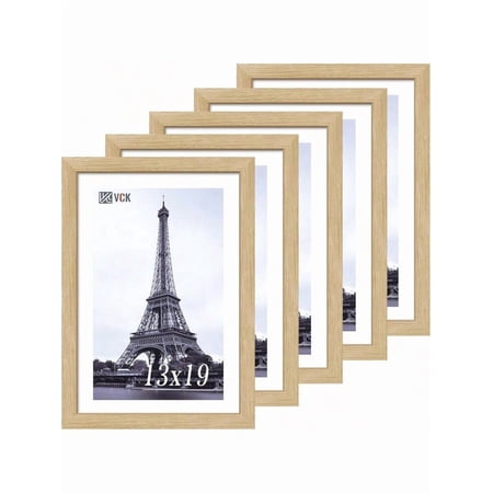 13x19 Oak Wood Frame For Poster Picture Natural Solid Wood Photo Frames 5 Pack Wall Gallery Frame