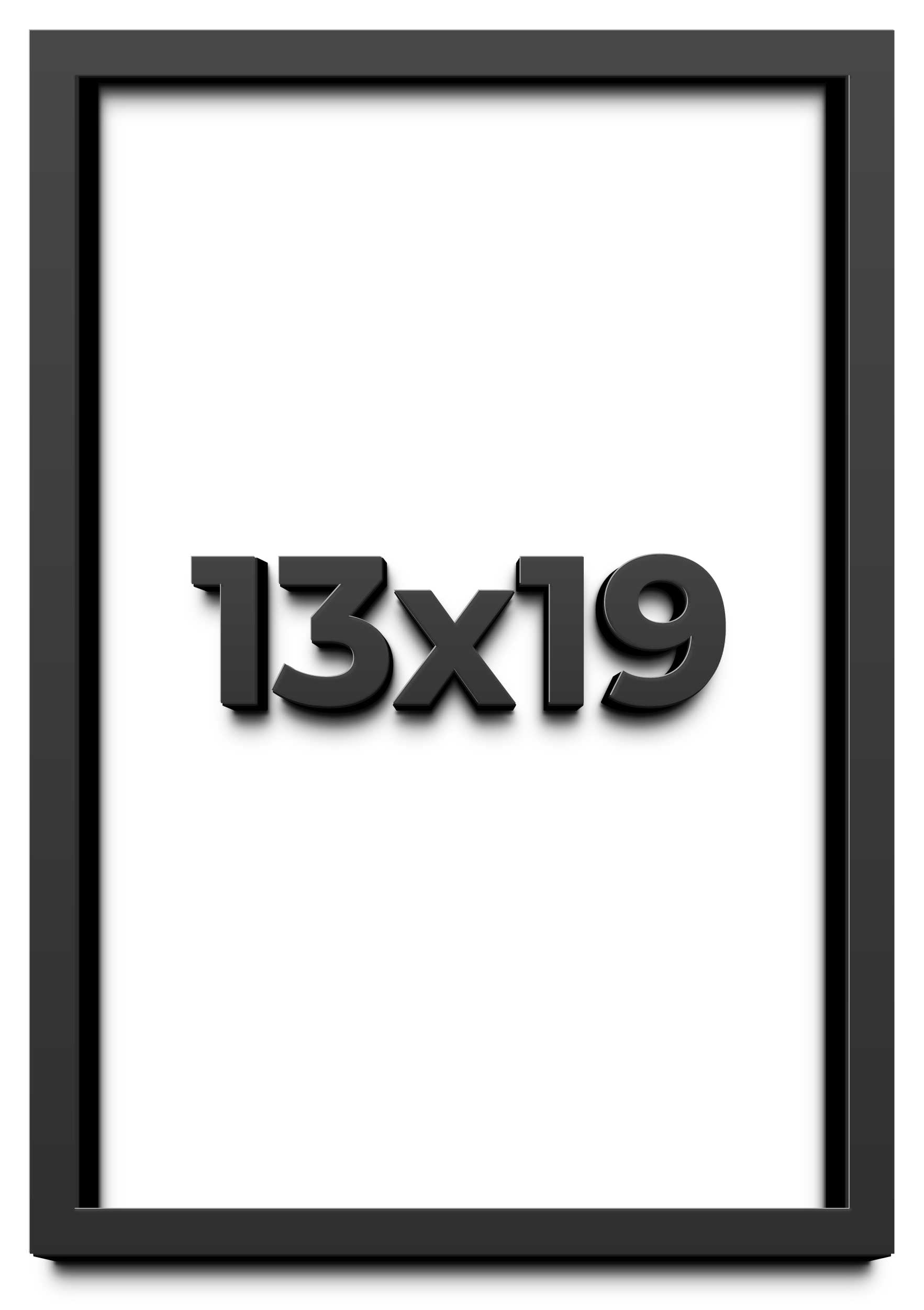 13x19 Shadow Box Frame Black | 2 Inches Deep Real Wood Contemporary ...