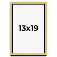 thumbnail image 1 of 13x19 Shadow Box Frame Gold | 1.375 Inches Deep Real Wood Contemporary Shadowbox Display Frame | UV, 1 of 7