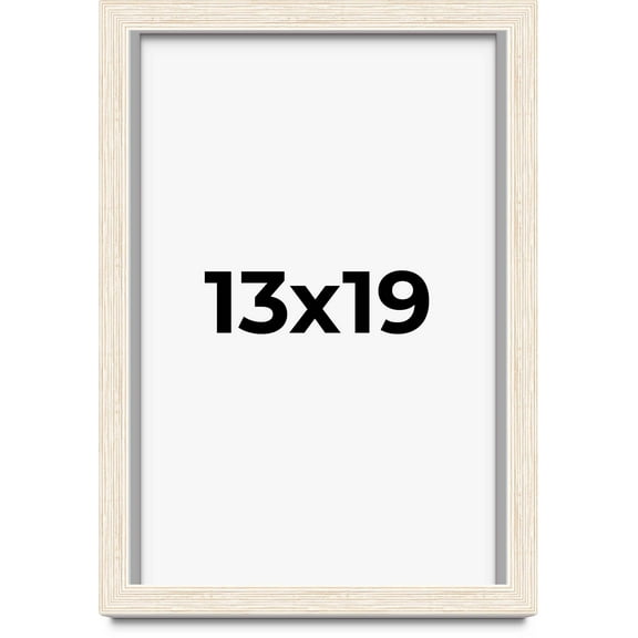 13x19 Shadow Box Frame White | 1.125 Inches Deep Real Wood Rustic Shadowbox Display Frame | UV