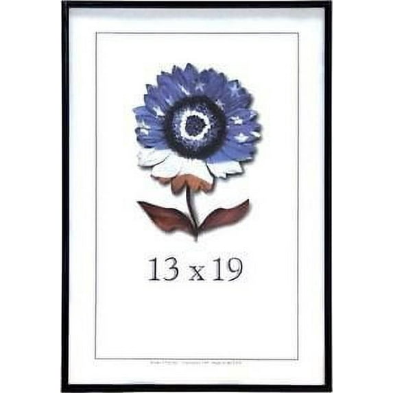 13x19 Shiny Black Metal Picture frame