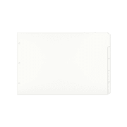 13x19 White 5 Tab Index Dividers 25 per Package