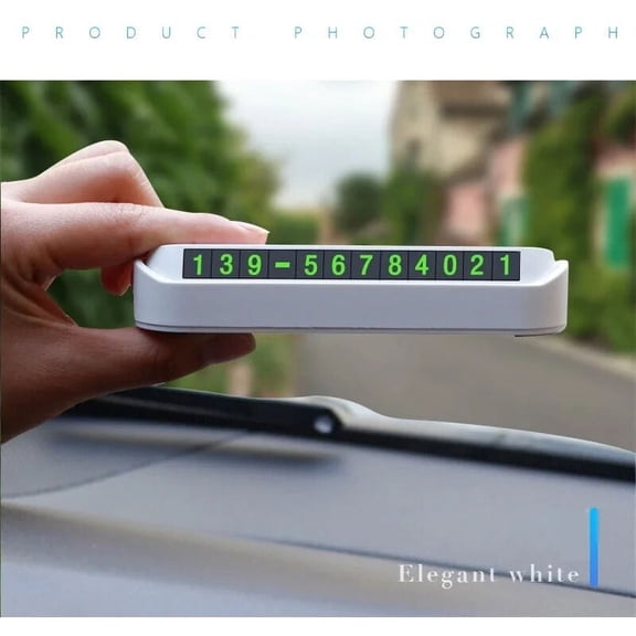 13x2.5cm Car Temporary Parking Card Phone Number Card Plate Telephone Number Car Park Stop Automobile Accessories Car-styling