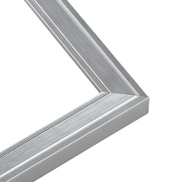 13x20 Classic Silver Picture Frame - UV Acrylic, Foam Board Backing, Hanging Hardware