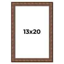 13x20 Dark Brown Bamboo Real Wood Picture Frame Width 1.5 inches | Interior Frame Depth 0.5 inches