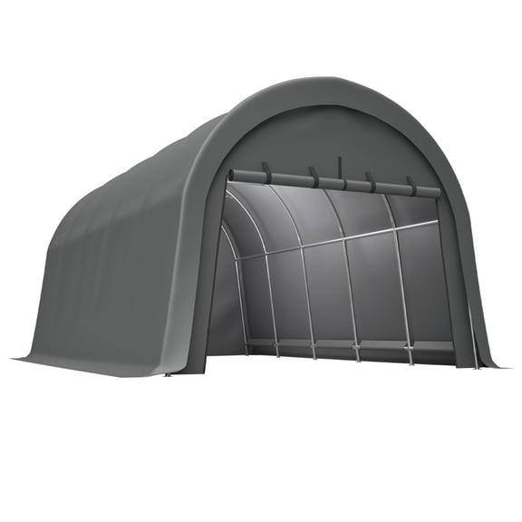 13x20 FT Portable Instant Garage, Heavy-Duty Carport for Truck/RV Storage, Workshop & Event Shelter with Roll-Up Door