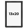 thumbnail image 1 of 13x20 Frame Black Charcoal Grey Wood Textured Picture Frame | 0.75 Inch Moulding Width | Gunmetal, 1 of 8