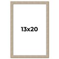 thumbnail image 1 of 13x20 Frame Grey Solid Wood Picture Frame Width 1 Inches | Interior Frame Depth 0.5 Inches |, 1 of 8