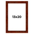 thumbnail image 1 of 13x20 Walnut Brown Veneer Real Wood Picture Frame Width 1.75 inches | Interior Frame Depth 0.5, 1 of 8