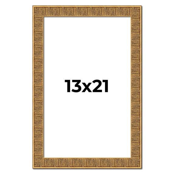 13x21 Frame Black and Gold Distressed Solid Wood Sonoma Picture Frame | 1.625 Inch Moulding Width |