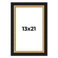 thumbnail image 1 of 13x21 Frame Gold Real Wood Picture Frame Width 2.25 Inches | Interior Frame Depth 0.5 Inches |, 1 of 8